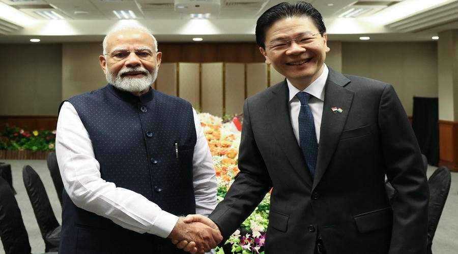 Meeting between Prime Minister Narendra Modi and Singapore Prime Minister Lawrence Wong, Prime Minister Wong formally welcomed Prime Minister Modi at the Parliament House