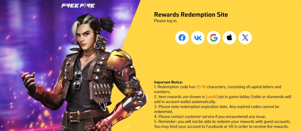 Garena Free Fire Max Redeem Codes For December 2024