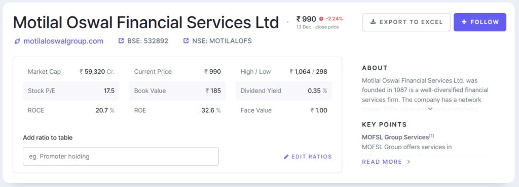 Motilal Oswal Share Price Target 2025